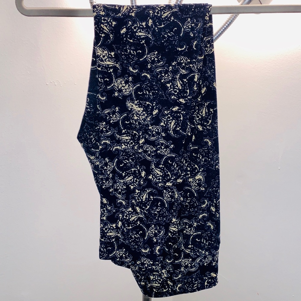 Navy blue/Cream OS Lularoe Leggings